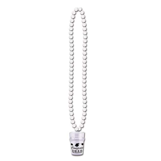 Beistle Grad Beads with Glass, 3ct. in White | 33" | Michaels®